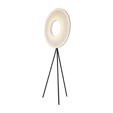 Lampadaire Iris Tripod tissu blanc / LED - Ø 80 cm - Dix Heures Dix