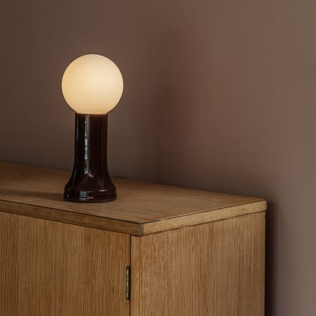 Lampe de table Shore verre marron - TALA