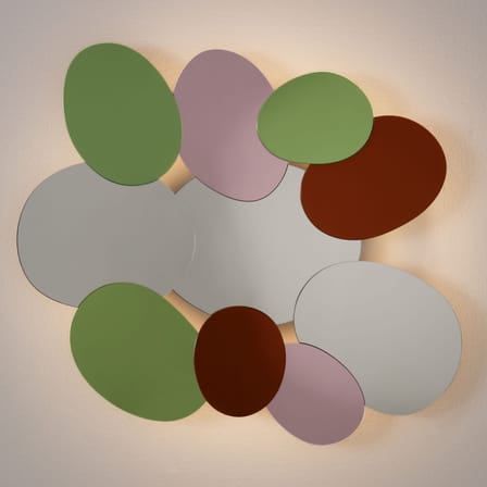 Miroir mural Bouquet verre multicolore / 130 x 105 cm - Glas Italia