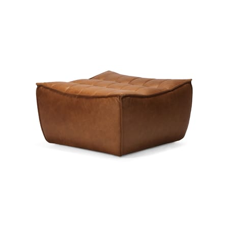 Pouf N701 cuir marron / 70 x 70 cm - Ethnicraft