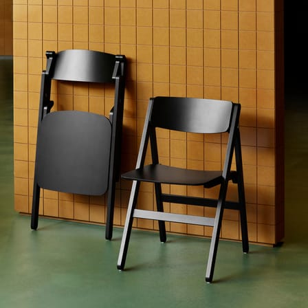 Sedia pieghevole Backflip legno nero - Hay