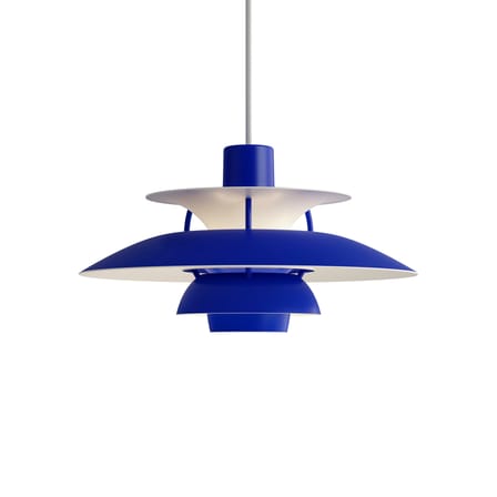 Sospensione PH 5 Mini metallo blu / Ø 30 cm - Louis Poulsen