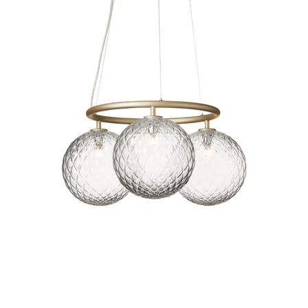 Suspension Miira 3 Circular verre transparent / Ø 54 cm - NUURA