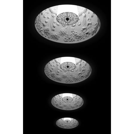 Suspension Skygarden 1 métal pierre marron / Ø 60 cm - Plâtre & aluminium - Flos