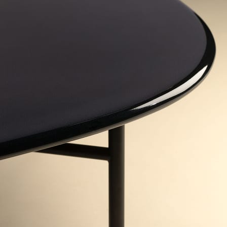 Table basse Carmel Large céramique noir / 87,5 x 70 x H 25 cm - Gubi