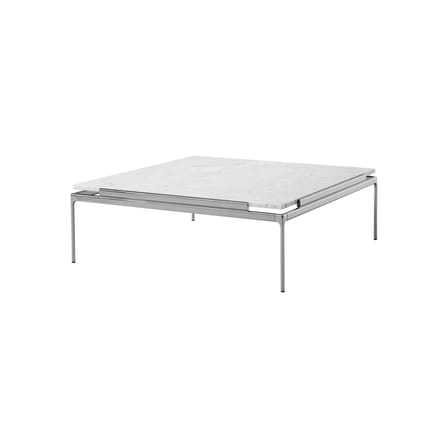 Table basse Sett LN13 marbre blanc / 100 x 100 x H 34 cm - &tradition
