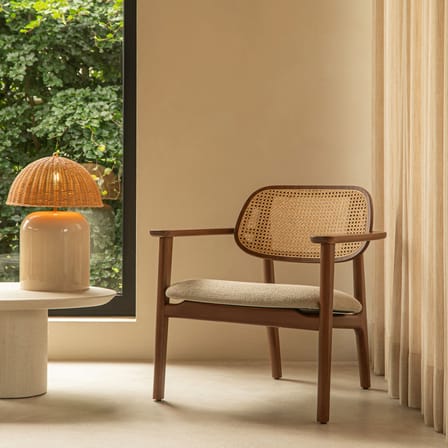 Arvin Medium Table lamp cane & fibres beige / H 49 cm - Vincent Sheppard