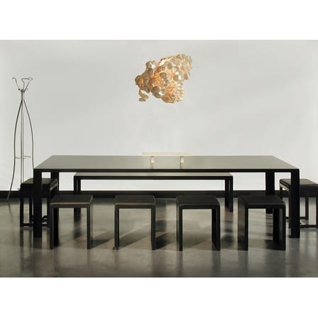 Table rectangulaire Big Irony métal noir / Maurizio Peregalli, 2000 - 238 x 100 cm - Zeus