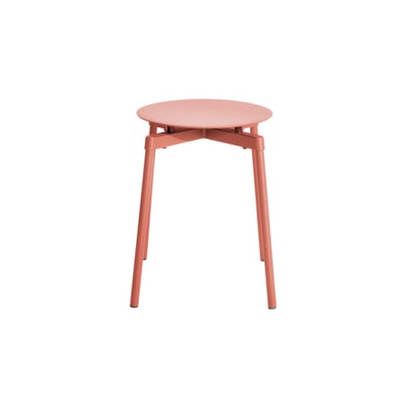 Tabouret empilable Fromme métal rose orange / Aluminium - Petite Friture