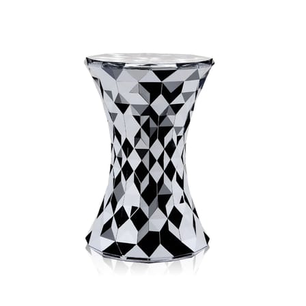 Tabouret Stone plastique gris argent métal / Métallisé - Kartell
