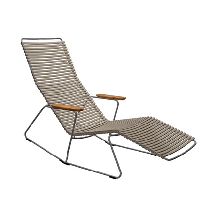 Transat inclinable Click Sunrocker plastique beige / 2 positions - Houe