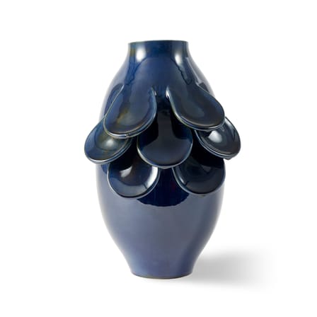 Vase Quillie Small céramique bleu / Ø 18 x H 32 cm - POLSPOTTEN