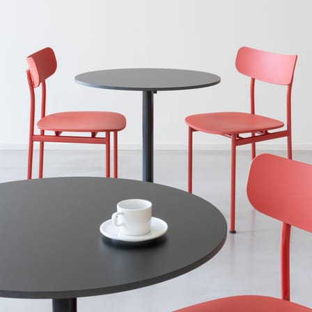 Chaise Motta rouge / Jasper Morrison - Polypropylène recyclé - Magis