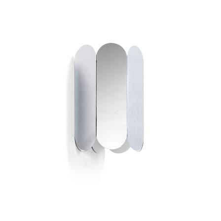 Applique Arcs argent métal / Branchement direct au mur - Acier / L 17 x H 25 cm - Hay