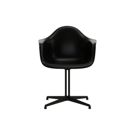 RE DAL - Eames Plastic Armchair Armchair plastic material black / (1950) - Base La Fonda / Recycled - Vitra