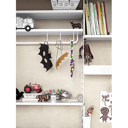 Barre de suspension / L 53 cm - Pour étagères en métal perforé - String Furniture