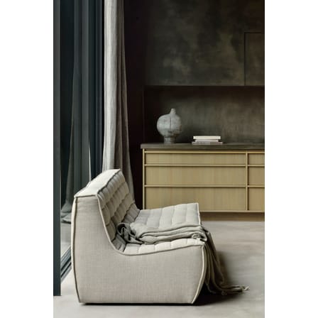 Canapé droit N701 tissu beige / 3 places - L 210 cm - Ethnicraft