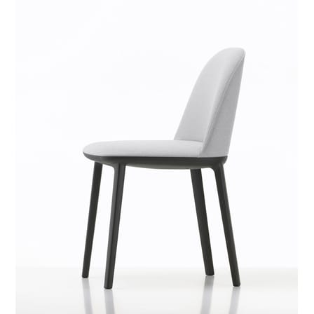 Chaise rembourrée Softshell Side Chair tissu gris / 4 pieds - Vitra