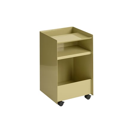 Desserte à roulettes Folded Low métal vert / Ouvert - H 61,5 cm - Muuto