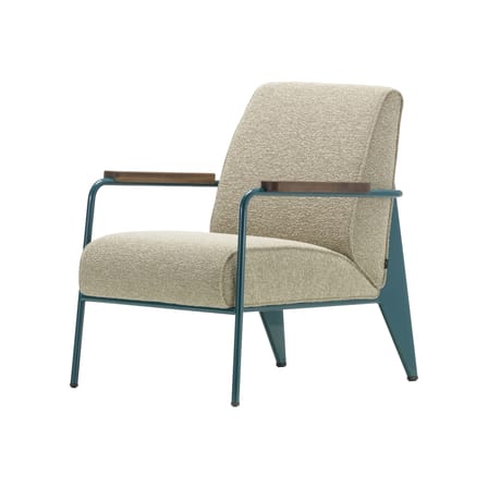 Fauteuil rembourré Fauteuil de Salon métal tissu beige / Jean Prouvé, 1939 - Vitra