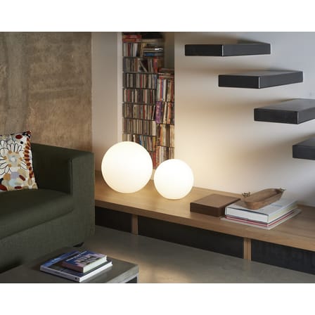 Lampe de table Globo Indoor plastique blanc / Ø 40 cm - Avec câble - Slide