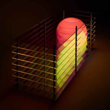 Lampe de table Lop Dreamy Big Rectangle plastique multicolore / Reflets iridescents changeants - BANG