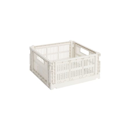Panier Colour Crate plastique blanc Medium Square / 29,5 x 29,5 cm - Hay