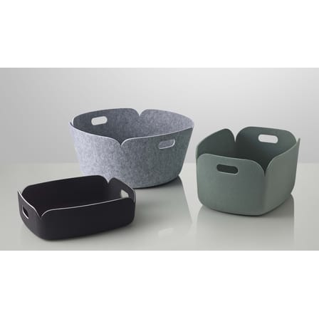 Panier Restore tissu noir / Ø 52 cm - Feutre 100% recyclé - Muuto