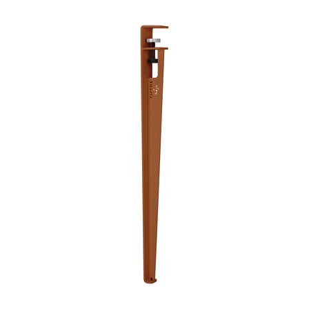 Pied  métal marron avec fixation étau / By Heju - H 75 cm / Pour créer table & bureau - TIPTOE