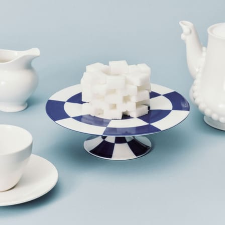 Plat à gâteau Fête des Bêtes céramique bleu / Ø 19,2 cm - Serax