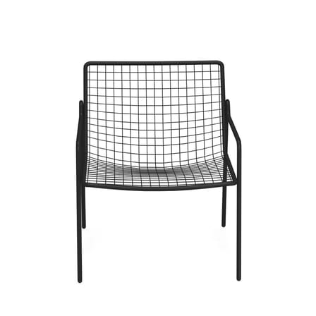 Poltrona bassa impilabile Rio R50 metallo nero / Metallo - Emu