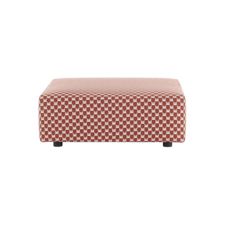 Pouf d'extérieur Plastics OUTDOOR x Liberty tissu rouge / 88 x 88 x H 30 cm - Kartell