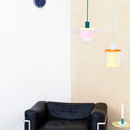 Suspension Gigi n°3 / Ø 28 x H 14,5 cm - Plastique recyclé / Fabriqué en France - Warren & Laetitia