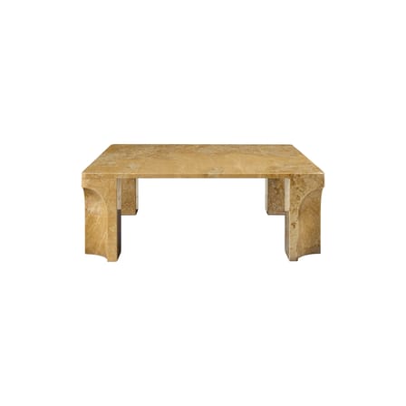 Table basse Doric marbre jaune / 80 x 80 cm - Gubi