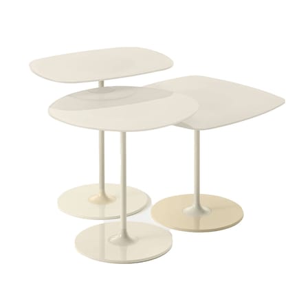 Table d'appoint Thierry verre blanc / 45 x 45 x H 45 cm - Verre - Kartell