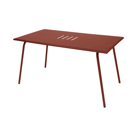 Table rectangulaire Monceau métal rouge marron / 146 x 80 cm - 6 personnes - Fermob
