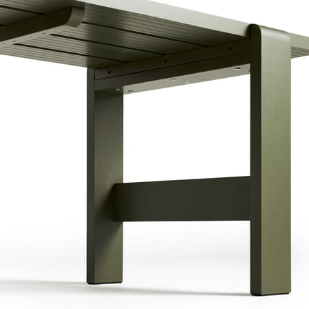 Table rectangulaire Weekday bois vert / 230 x 83 cm - Hay