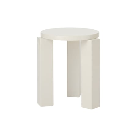 Tabouret Atlas bois blanc / Rond - NEW WORKS