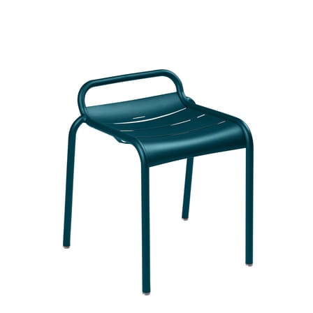 Tabouret empilable Luxembourg métal bleu / Aluminium - Fermob