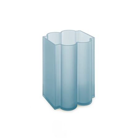 Vase Okra plastique bleu / H 24 cm - Recyclé / Patricia Urquiola, 2023 - Kartell