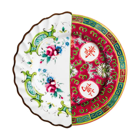Assiette à dessert Hybrid Eudossia céramique multicolore Ø 20 cm - Seletti