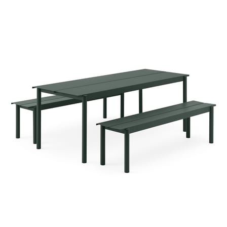 Banc Linear métal vert / L 170 cm - Muuto
