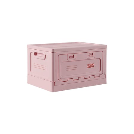 Box Medium Box plastic material pink / 40 x 29 x H 23.7 cm - Stackable - STUDIO ABOUT
