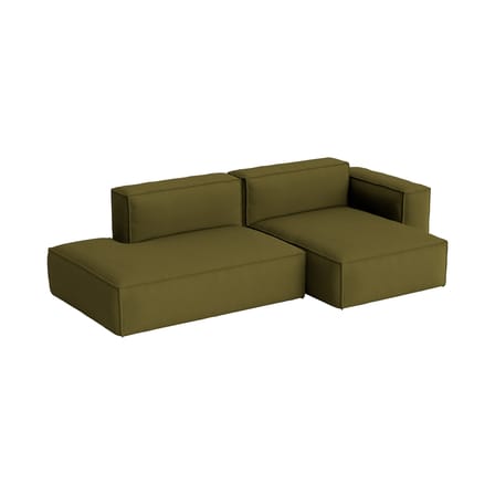 Canapé d'angle Mags Soft Low Armrest n°3 vert / 2,5 places - L 256.5 cm / Accoudoir droite - Hay