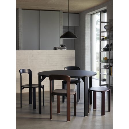Chaise empilable Rey bois noir / By Bruno Rey x Dietiker, 1971 - Hay