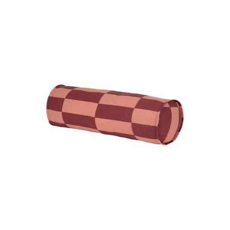 Coussin Vibes Cylinder tissu rouge / Ø 16 x L 50 cm - NOBODINOZ
