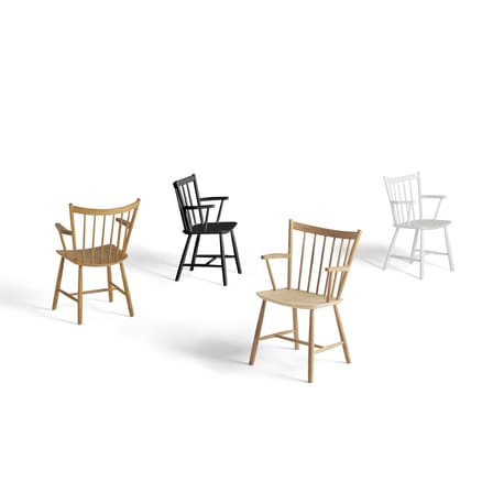 J42 Dining chair natural wood dark oiled oak / Reissue of 1933 model - Hay