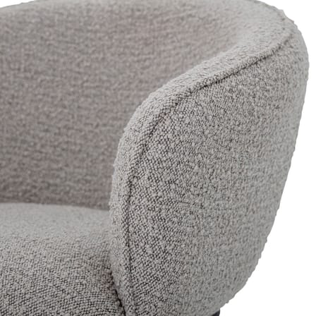 Fauteuil rembourré Cortone tissu gris - Bloomingville