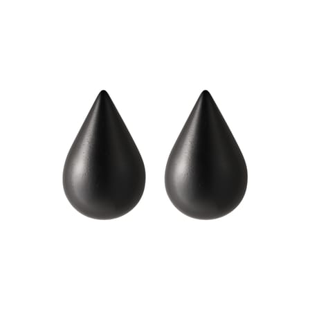 Dropit Small Hook wood black pack of 2 - H 7.7 cm - Normann Copenhagen