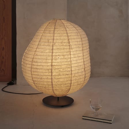Lampe de table Kurbis Low papier blanc / Lampe de sol - Ø 60 x H 63.3 cm - Ferm Living